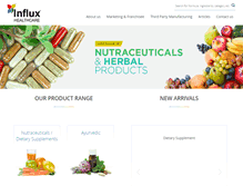Tablet Screenshot of influxhealthcare.com